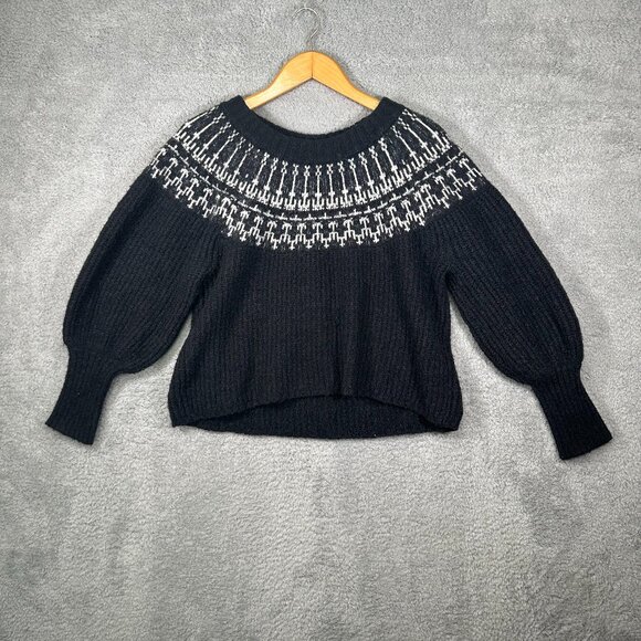 Universal Threads Dark Gray Fair Isle Pullover Thick Knit Sweater XXL Plus - Picture 3 of 12